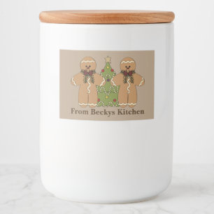 From add name kitchen Christmas gingerbread label