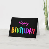 From All Of Us Colourful Neon Birthday Card