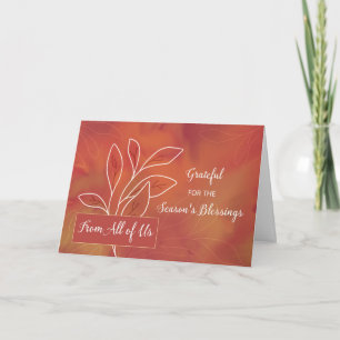 From All of Us Group Thanksgiving Warm Watercolor Card