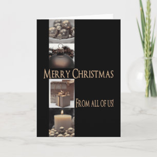 From all of us Merry Christmas sepia Holiday Card