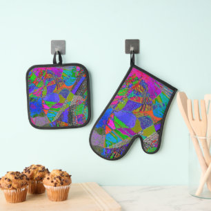 "From an Angels View"Oven Mitt and Pot Holders Set