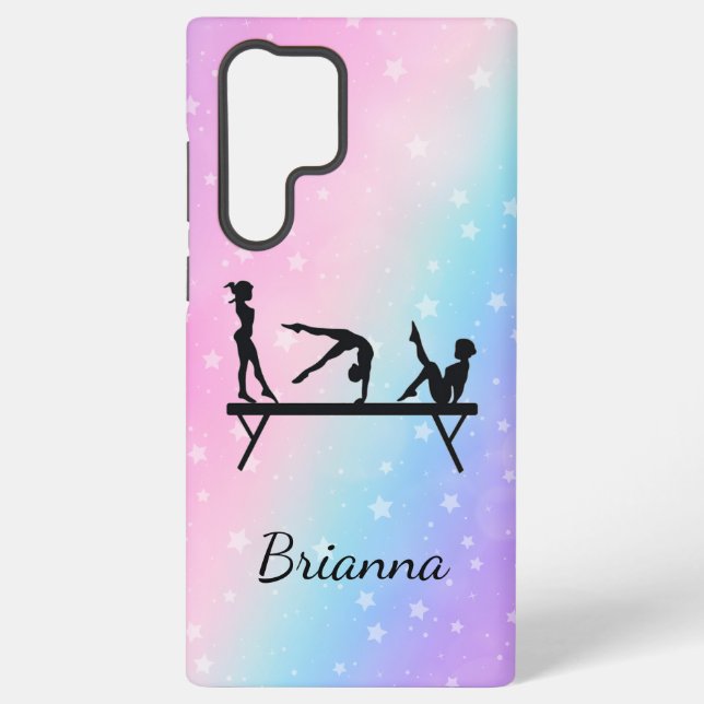 From Beam to Phone Personalised Gymnastics Samsung Galaxy S22 Ultra Case (Back)