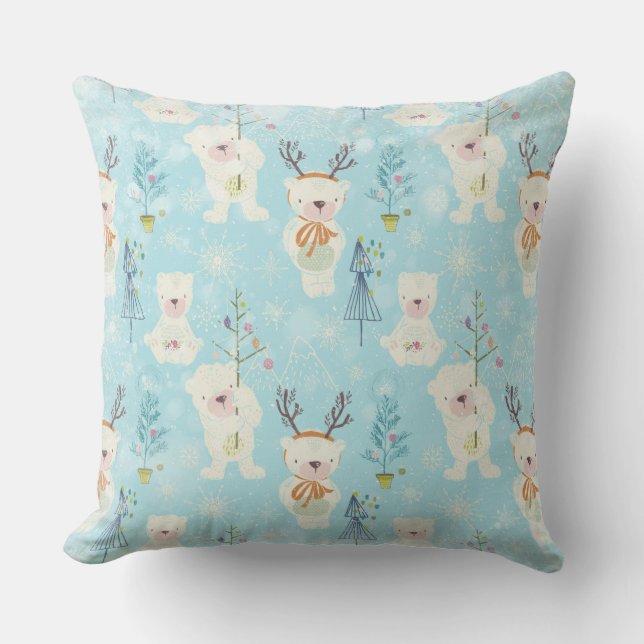 From Bears and Christmas-Xmas Pattern for Kids Cushion (Front)