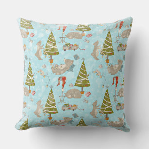 From Bears and Xmas-Christmas Pattern for Kids Cushion