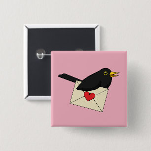 From Blackbird with Love 15 Cm Square Badge