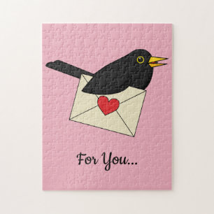 From Blackbird with Love   Add Your Text Jigsaw Puzzle