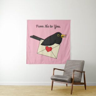 From Blackbird with Love Add Your Text Tapestry