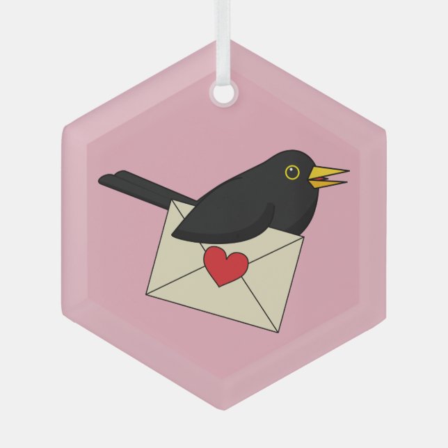 From Blackbird with Love Glass Tree Decoration (Front)