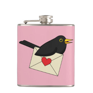 From Blackbird with Love Hip Flask