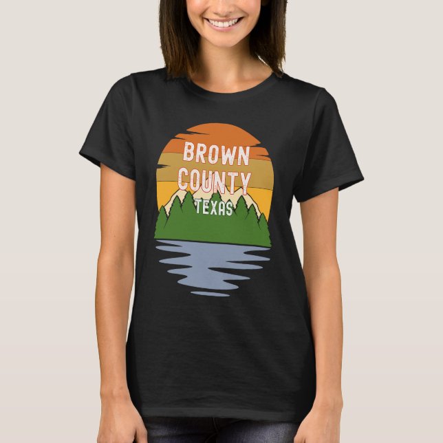 From Brown County Texas Vintage Sunset T-Shirt (Front)