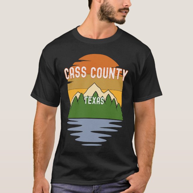 From Cass County Texas Vintage Sunset T-Shirt (Front)