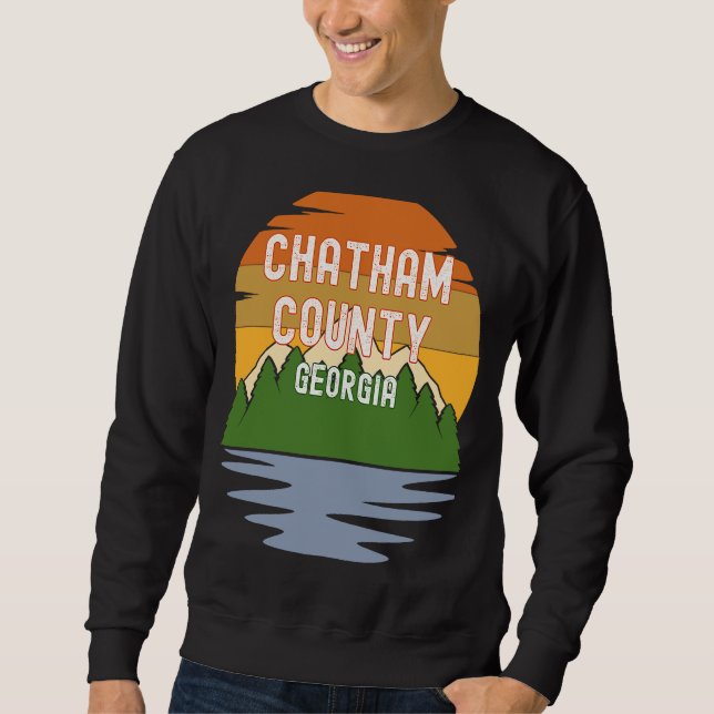 From Chatham County Georgia Vintage Sunset Sweatshirt (Front)
