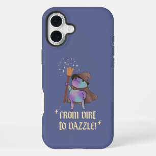 From Dirt to Dazzle Funny Wizard Frog Witch Hat iPhone 16 Plus Case