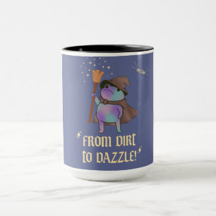 From Dirt to Dazzle Funny Wizard Frog Witch Hat  Mug