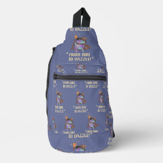 From Dirt to Dazzle Funny Wizard Frog Witch Hat Sling Bag