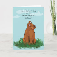 From Dog on Father's Day Funny Cartoon Dog Outside