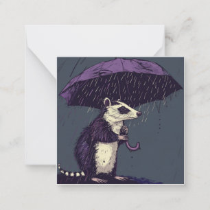 From Drizzle to Dreams: Unleash Creative Opossum Card
