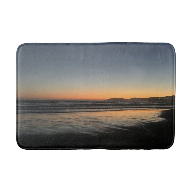 From Dusk Till Twilight At The Beach Photo Image  Bath Mat (Front)