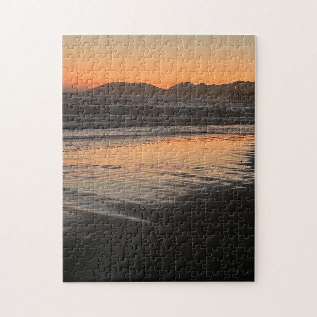 From Dusk Till Twilight At The Beach Photo Print Jigsaw Puzzle (Vertical)