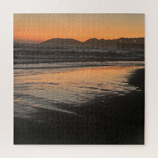 From Dusk Till Twilight At The Beach Photo Print Jigsaw Puzzle (Vertical)