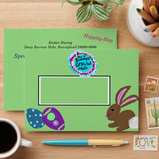  From Easter Bunny Decorated Eggs   Envelope (Desk)