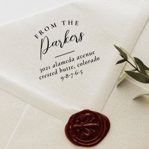 From Family Name Classic Typography Return Address Self-inking Stamp
