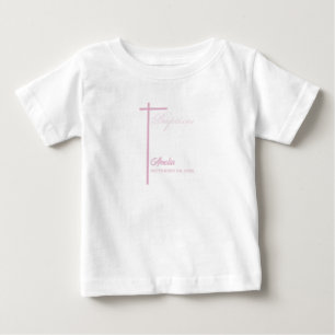From Godmother on Baptism of Girl Personalised Baby T-Shirt
