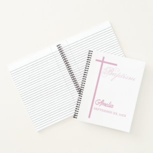 From Godmother on Baptism of Girl Personalised Notebook
