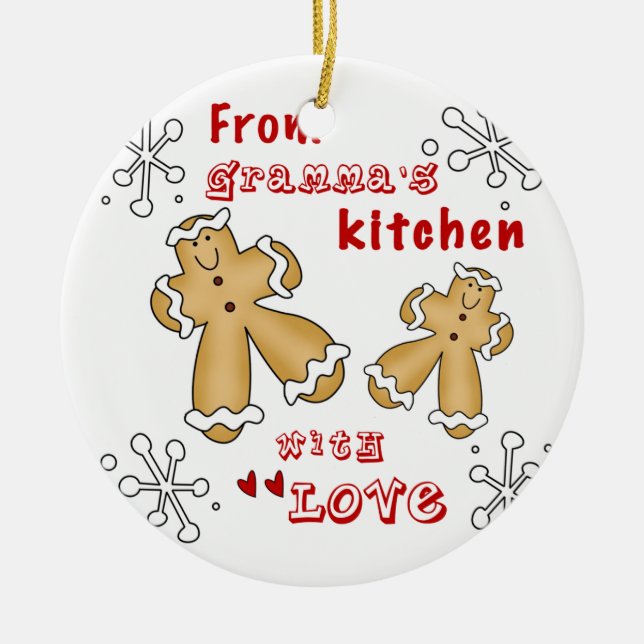 From Gramma's Kitchen Ceramic Tree Decoration (Front)