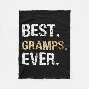 From Granddaughter Grandson Best Gramps Ever  Fleece Blanket
