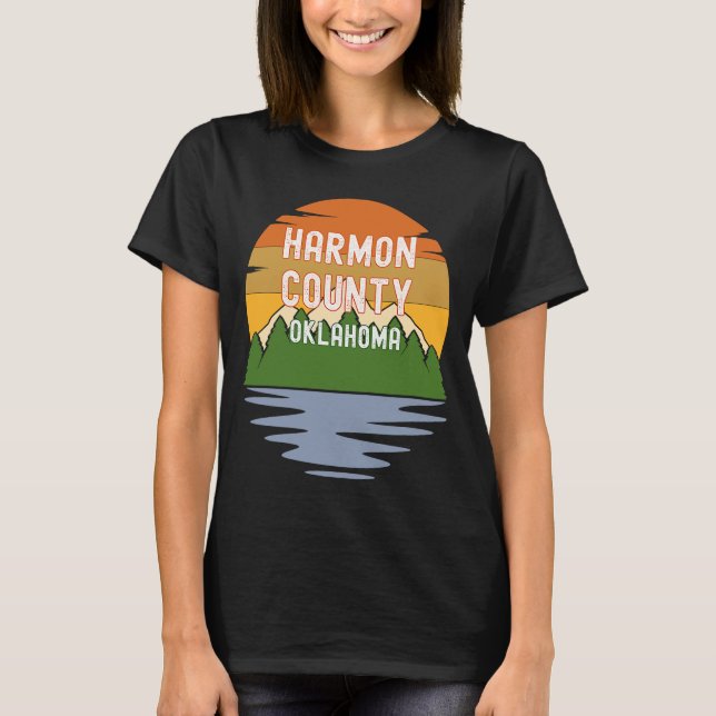 From Harmon County Oklahoma Vintage Sunset T-Shirt (Front)