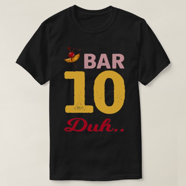 from Here to Shaken bartender design T-Shirt (Design Front)
