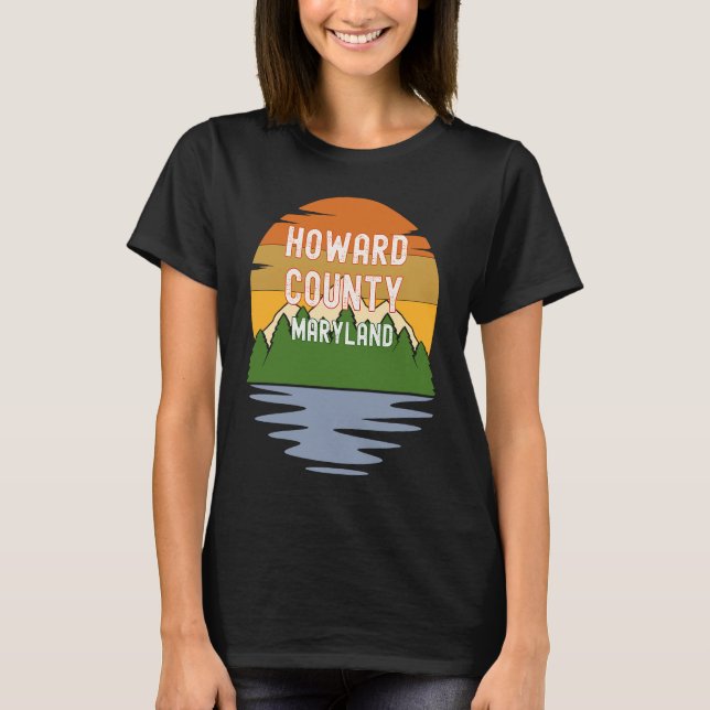 From Howard County Maryland Vintage Sunset T-Shirt (Front)