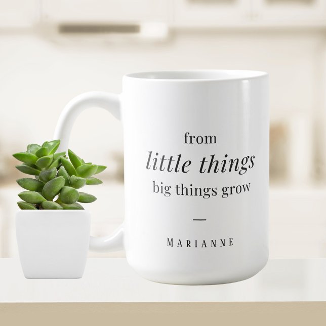 From little things - custom name, typography coffee mug (Creator Uploaded)