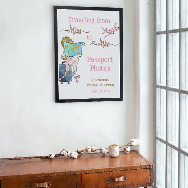 From Miss to Mrs Bridal Shower Journey Photo Sign (Creator Uploaded)