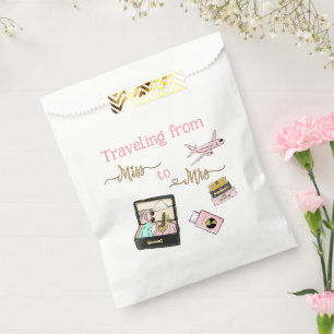 From Miss to Mrs Bridal Shower Journey Pink Favour Bags