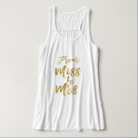 From Miss to Mrs Bridal Shower Party Gold Foil Singlet<br><div class="desc">From Miss to Mrs Bridal Shower Gold Foil Script White T-Shirt for a Modern and Elegant Bridal Shower.</div>