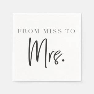 From Miss to MRS. Cocktail Napkin
