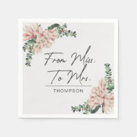 From Miss to Mrs Magnolia Blush Purple Paper