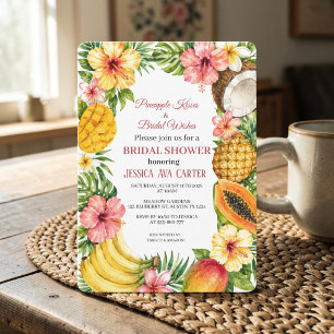 From Miss to Mrs Tropical Fruits Bridal Shower Invitation