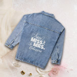 From Miss To Mrs. Wedding Bridal Denim Jacket<br><div class="desc">The classic denim jacket with a modern "From Miss to Mrs." calligraphy script,  customised with the newlywed bride's last name. The perfect wedding gift and keepsake for the beautiful bride.</div>