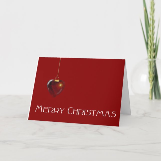 "FROM MY HEART TO YOUR HEART" MERRY CHRISTMAS HOLIDAY CARD (Front)