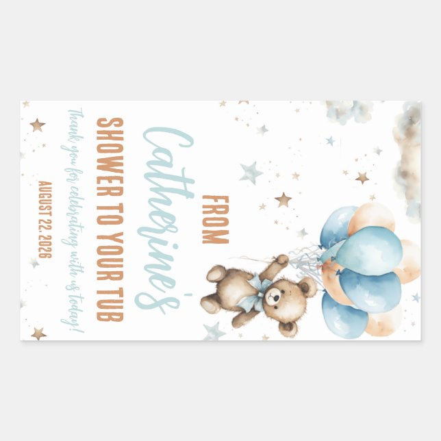 From my Shower to your Tub Bath Favour Gift Rectangular Sticker (Front)