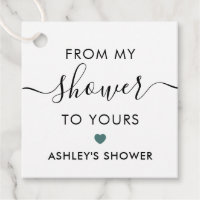 From My Shower To Yours, Bridal Shower Grey Teal