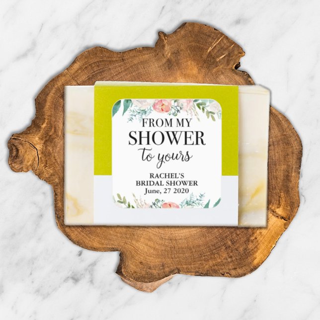 From my shower to yours bridal shower square sticker (Creator Uploaded)