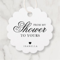 From My Shower To Yours Calligraphy Bridal Shower