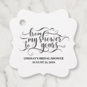 From My Shower To Yours Favour Tags