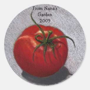 FROM NANA'S GARDEN: STICKERS: TOMATO CLASSIC ROUND STICKER