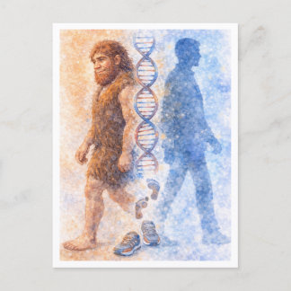 From Neanderthal to Modern Human Postcard