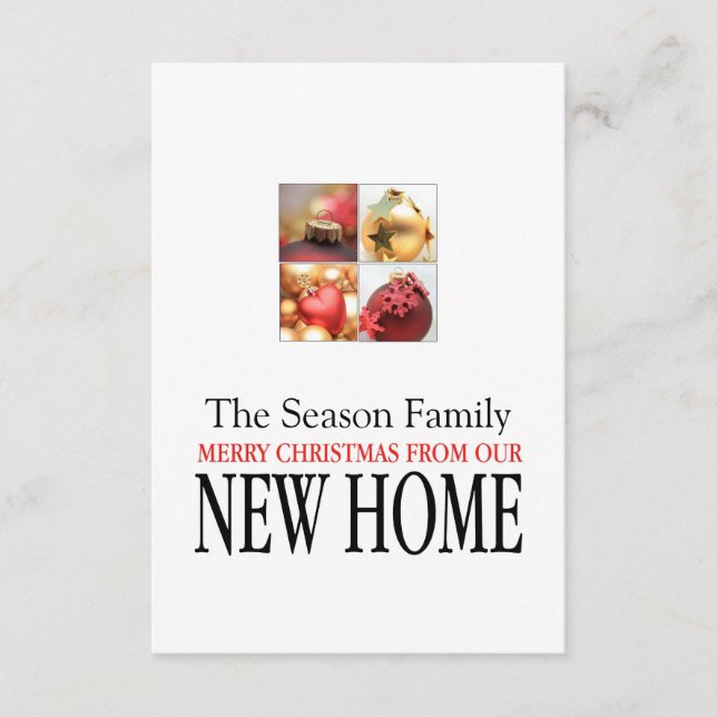 From New Home Christmas collage Enclosure Card (Front)